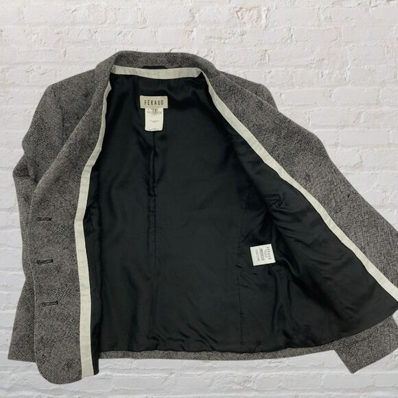 Louis Feraud 80s Vintage Virgin Wool Blazer 14/XL - Picture 7 of 16